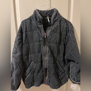 Free People dolman quilted knit jacket